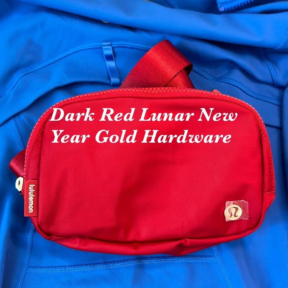 Lululemon Dark Red with gold hardware Lunar New Years Everywhere Belt Bag EBB 1L